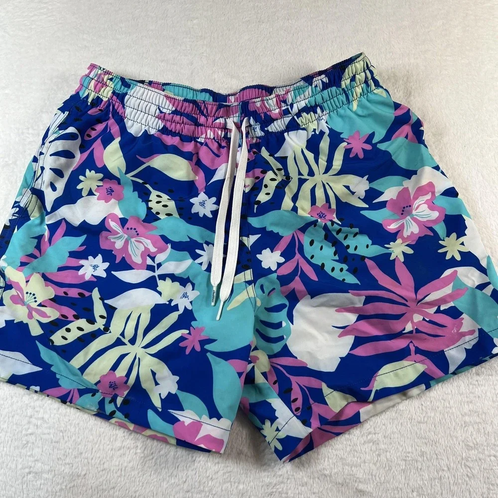 Chubbies Swim Trunks Shorts Mens Small Multicolor 5.5 Inseam Floral Tropical